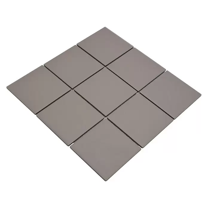 Mozaïektegel vierkant Uni CU 902 - 29,8 x 29,8 cm, Lichtgrijs, Mat - Diagonaal zicht