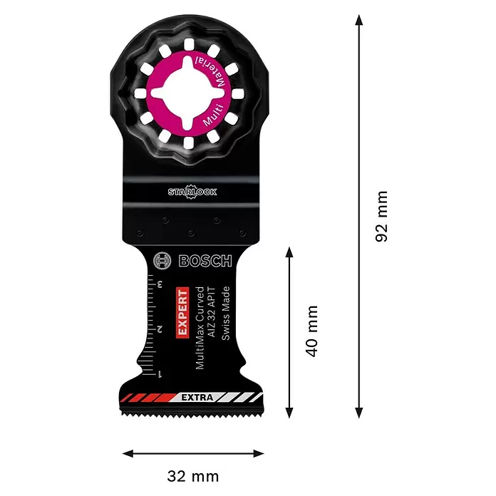 Bosch Tauchsägeblatt MultiMax Precision - 40 x 32 mm - Skizze