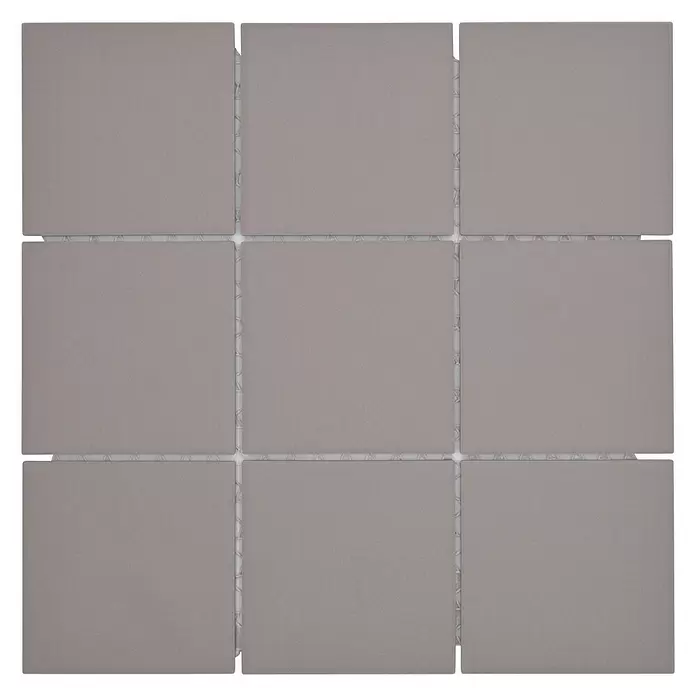 Mozaïektegel vierkant Uni CU 902 - 29,8 x 29,8 cm, Lichtgrijs, Mat - Bovenaanzicht