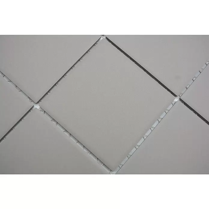 Mozaïektegel vierkant Uni CU 902 - 29,8 x 29,8 cm, Lichtgrijs, Mat - Close-up