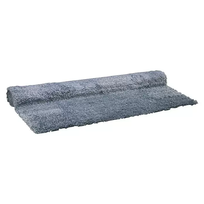 Hoogpolig vloerkleed comfort Carice - Lichtblauw, 230 x 160 cm - Diagonaal zicht