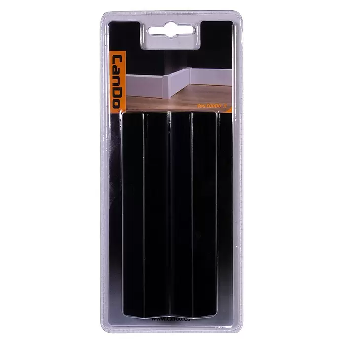 CanDo Hoekstuk voor plinten - Zwart, 2 st. - Top-down weergave
