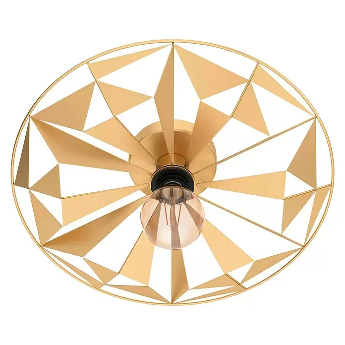 Eglo Deckenleuchte rund CASTANUELO - 40 W, Ø x H: 425 mm x 100 cm, Gold, E27 - Ansicht von unten