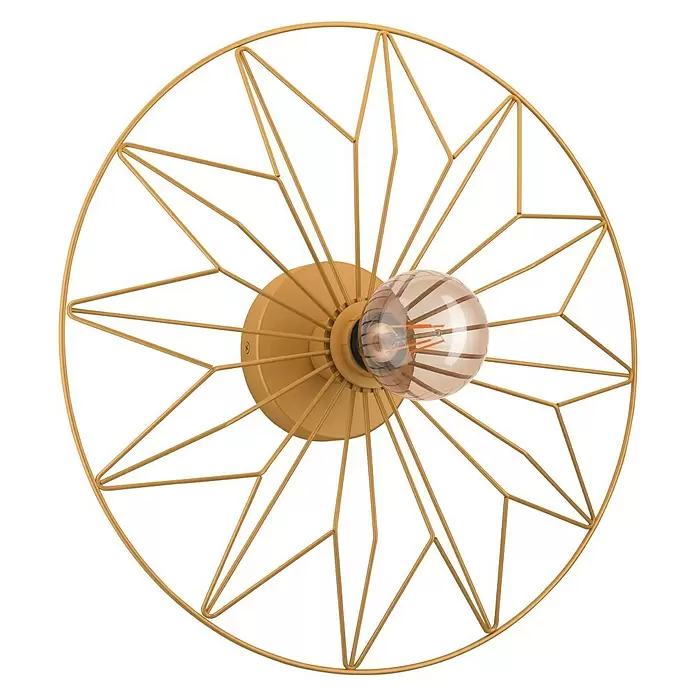 Eglo Wand- & Deckenleuchte CASTANUELO - 40 W, Gold, E27 - Diagonale Ansicht
