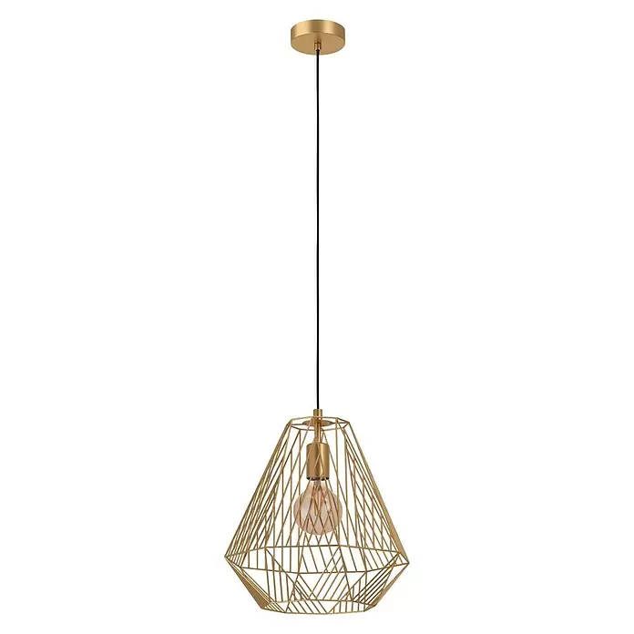 Eglo Pendelleuchte rund STYPE - 40 W, Ø x H: 330 mm x 110 cm, Gold, E27 - Vorderansicht
