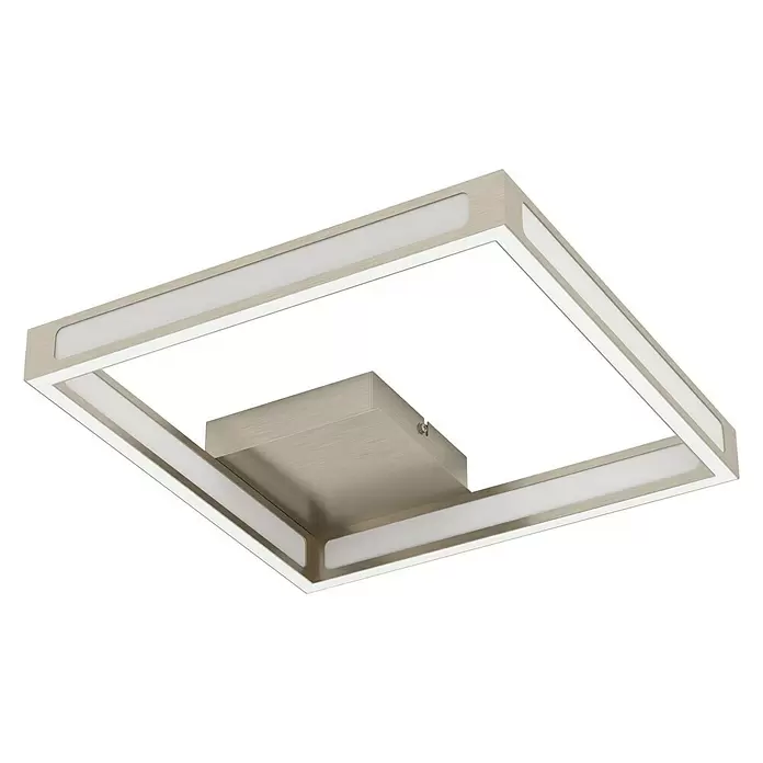 Eglo LED-Deckenleuchte ALTAFLOR - 11,2 W, L x B x H: 31,5 x 31,5 x 70 cm, Nickel-matt, Warmweiß - Diagonale Ansicht