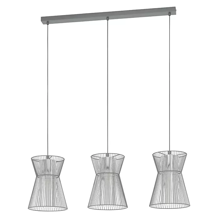 Eglo Pendelleuchte MASETA - 40 W, L x B x H: 93 x 22,5 x 110 cm, Schwarz, E27 - Vorderansicht