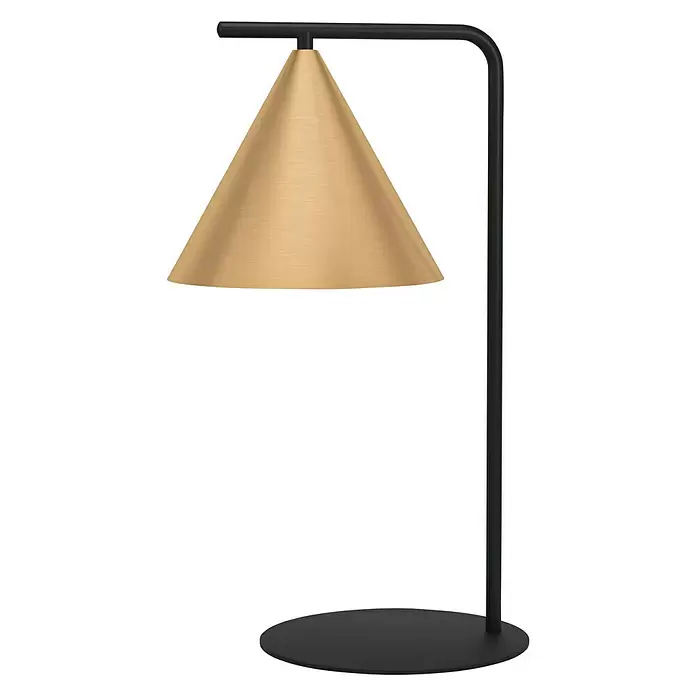 Eglo Deko-Tischleuchte NARICES - 40 W, L x B x H: 29,5 x 22 x 50 cm, Schwarz, E27 - Diagonale Ansicht