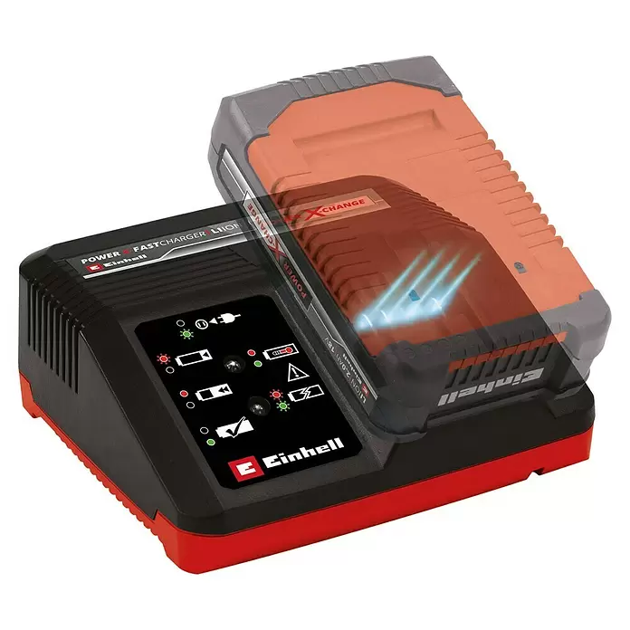 Einhell Power X-Change Brzi punjač - Namijenjeno za: Einhell Power X-Change baterije od 18 V - Dijagonalni pogled