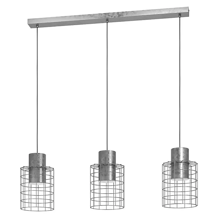Eglo Pendelleuchte MILLIGAN - 40 W, L x B x H: 93 x 20 x 110 cm, Weiß-verzinkt, E27 - Vorderansicht