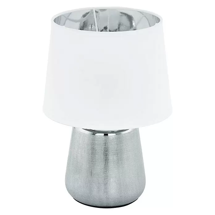 Eglo Deko-Tischleuchte MANALBA 1 - 40 W, Silber, E14 - Vorderansicht