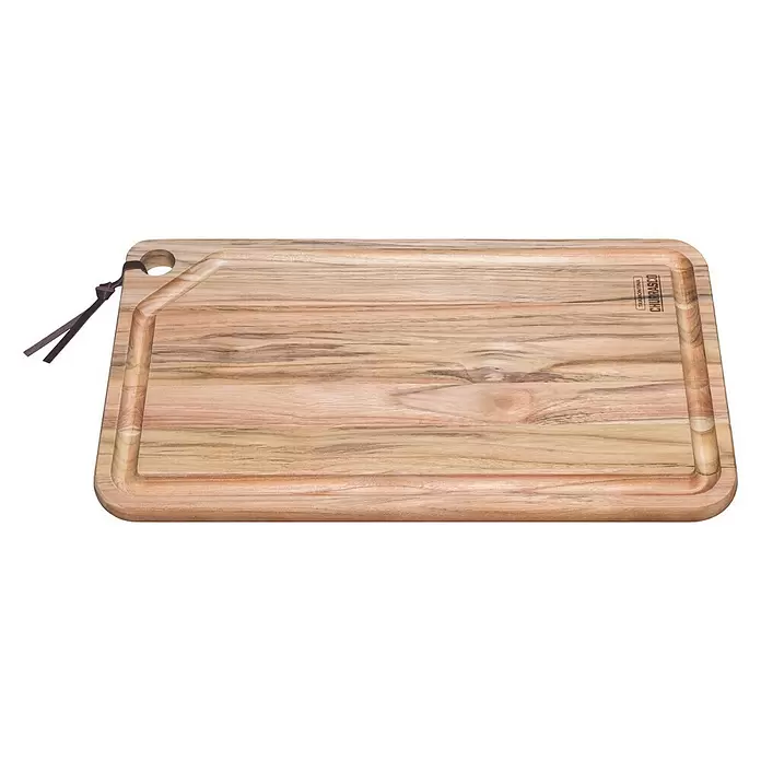 Tramontina Schneidebrett Churrasco - 49 x 28 x 2,2 cm, Holz - Diagonale Ansicht