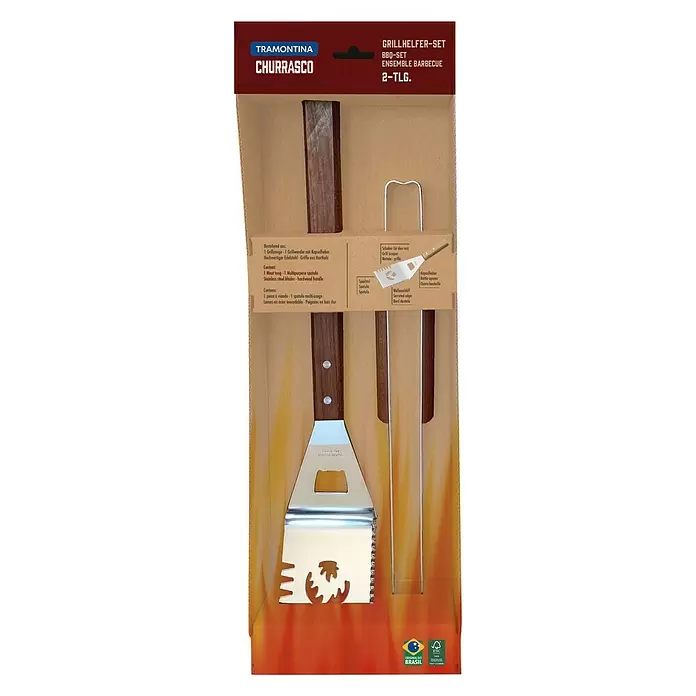 Tramontina Grillbesteck Set Churrasco - 2 -tlg., Edelstahl - Vorderansicht