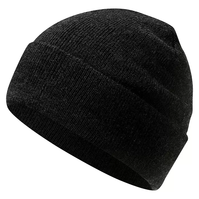Strickmütze Basic - Konfektionsgröße: Universal, Schwarz - Diagonale Ansicht