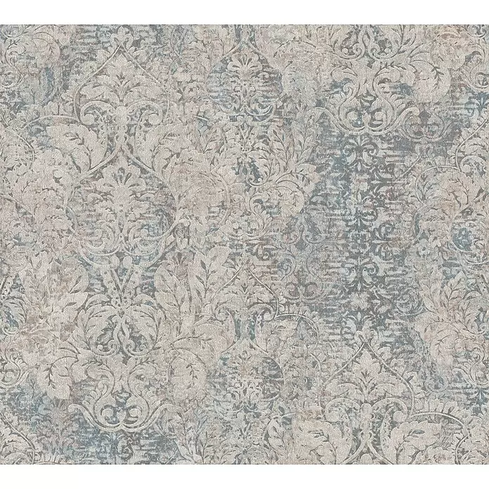 AS Creation Mata Hari Vliestapete - Blau/Kupfer, Ornament, 10,05 x 0,53 m - Detailaufnahme