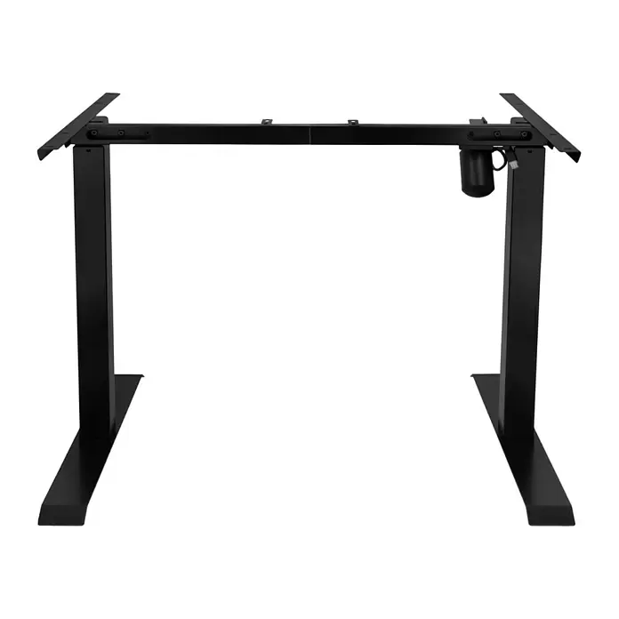 Tischgestell E-MORE - Breitenverstellbar: 1.000 mm - 1.500 mm, Höhenverstellung: 695 mm - 1.175 mm, Schwarz - Diagonale Ansicht