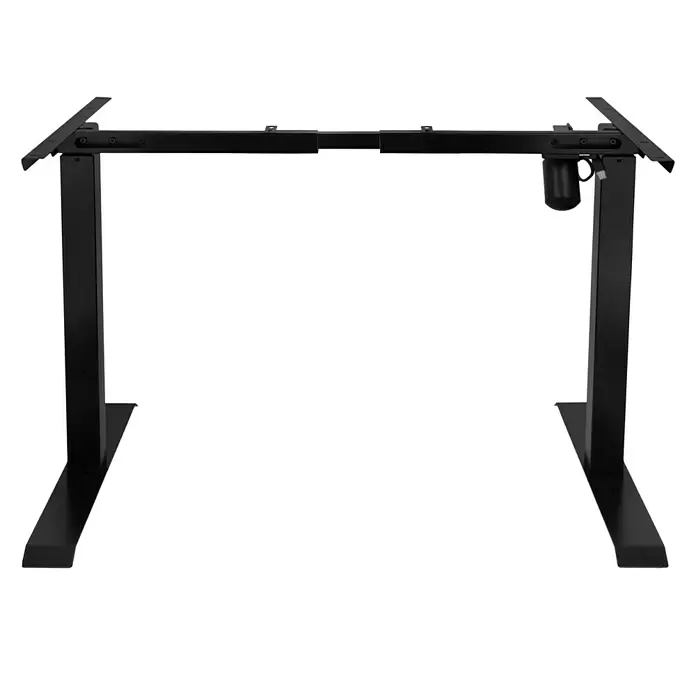 Tischgestell E-MORE - Breitenverstellbar: 1.000 mm - 1.500 mm, Höhenverstellung: 695 mm - 1.175 mm, Schwarz - Diagonale Ansicht