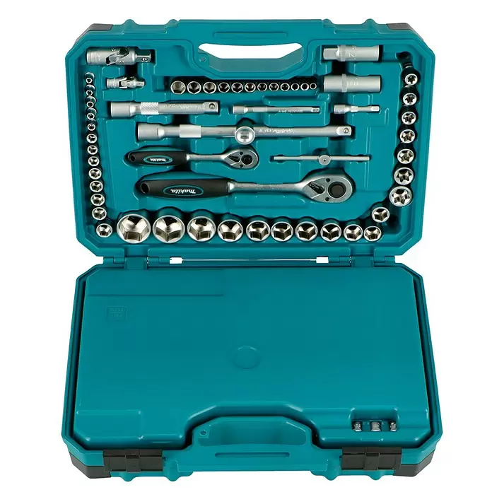 Makita Juego de cajas de herramientas - Contenido: 221 pzs. - Vista angular