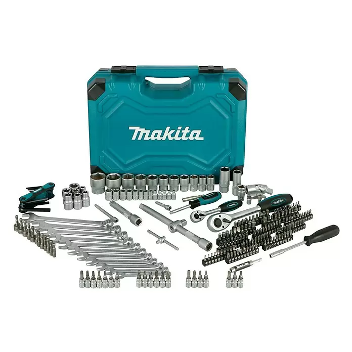 Makita Werkzeugkoffer-Set E-10883 - Inhalt: 221 -tlg. - Diagonale Ansicht