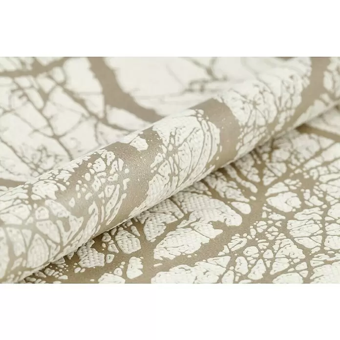 Rasch Tapetenwechsel Vliestapete Äste - Beige/Bronze, Floral, 10,05 x 0,53 m - Detailaufnahme