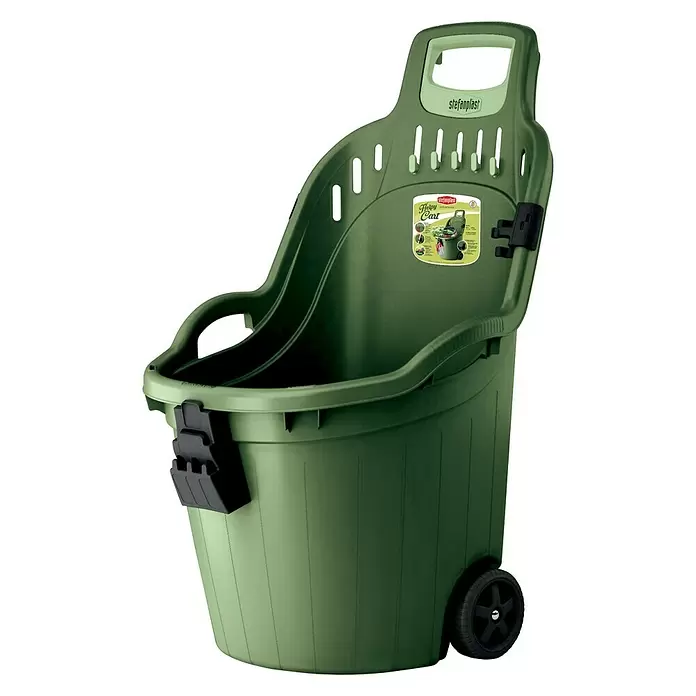 Gartentrolley Helpy Cart - Fassungsvermögen: 50 l, Grün - Diagonale Ansicht