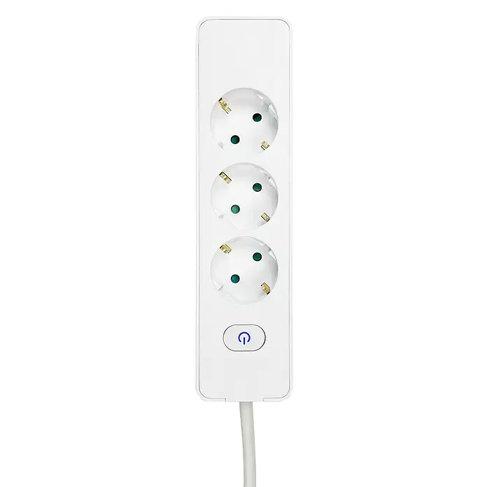 Voltomat Steckdosenleiste - 3-fach, Weiß, Kabellänge: 1,4 m, 3.860 W - Detailaufnahme