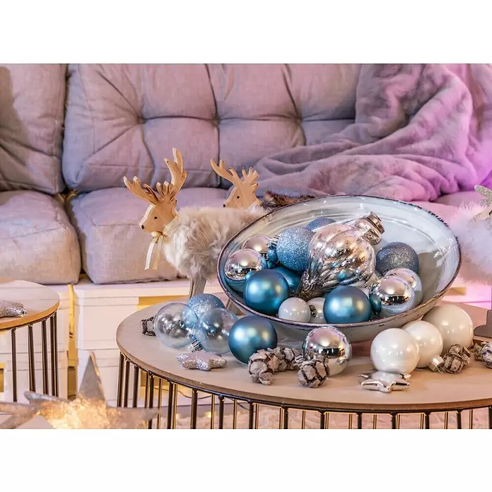 Christbaumschmuck Stern - Silber, Kunststoff, Stern, 8 Stk. - Stimmungsaufnahme
