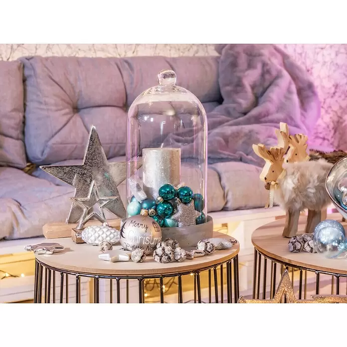 Christbaumschmuck Stern - Silber, Kunststoff, Stern, 8 Stk. - Stimmungsaufnahme