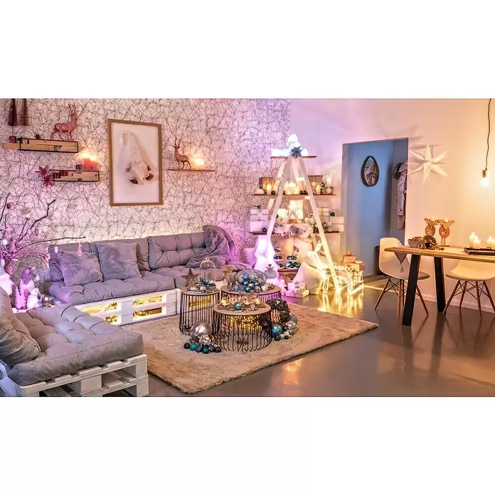 Hochflorteppich Happy - Silber, 290 x 200 cm, 100 % Polyester (Flor) - Stimmungsaufnahme