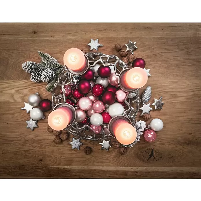 Christbaumschmuck Stern - Silber, Kunststoff, Stern, 8 Stk. - Stimmungsaufnahme