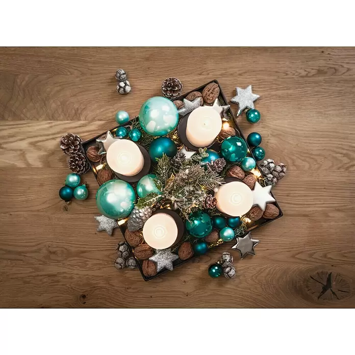 Christbaumschmuck Stern - Silber, Kunststoff, Stern, 8 Stk. - Stimmungsaufnahme