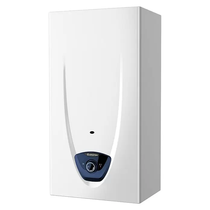 Ariston Calentador atmosférico Blu Control X - 19,1 kW, Caudal de agua: 2 l/min - 11 l/min, Gas butano - Vista angular