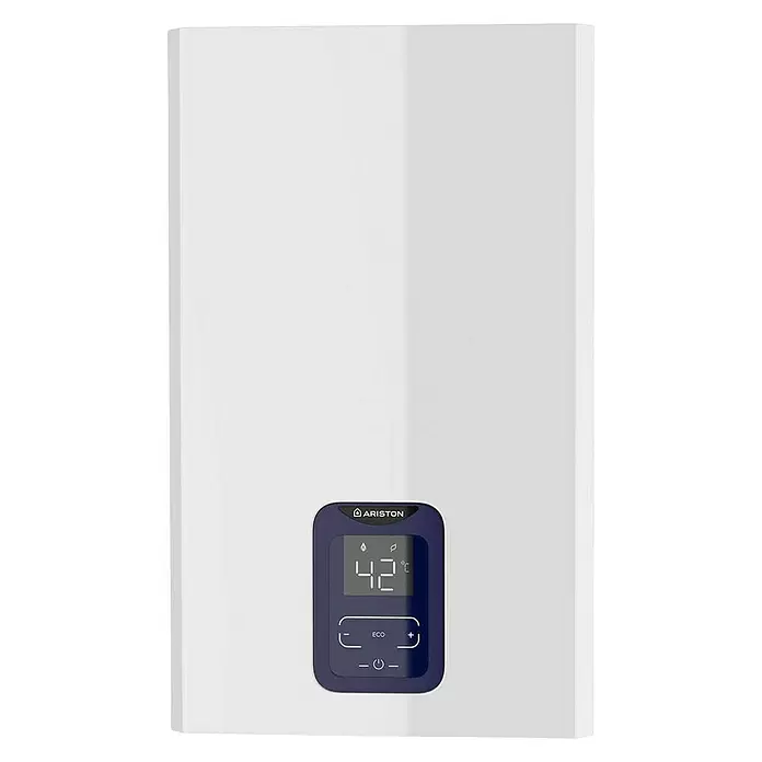 Ariston Calentador Next Evo X Blu SFT 11 - 19,5 kW, Caudal de agua: 2,5 l/min - 11 l/min, Gas natural - Vista frontal