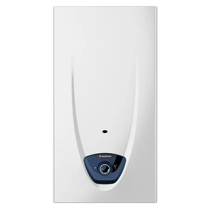Ariston Calentador atmosférico Blu Control X - 19,1 kW, Caudal de agua: 2 l/min - 11 l/min, Gas butano - Vista frontal