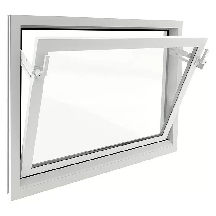Solid Elements Kippfenster - B x H: 80 x 60 cm, Weiß - Diagonale Ansicht