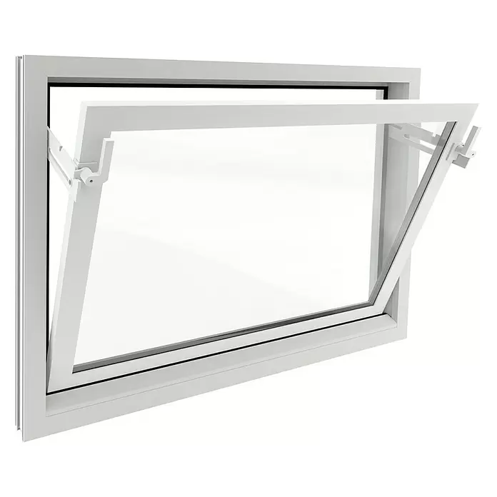 Solid Elements Kippfenster - B x H: 90 x 60 cm, Weiß - Diagonale Ansicht