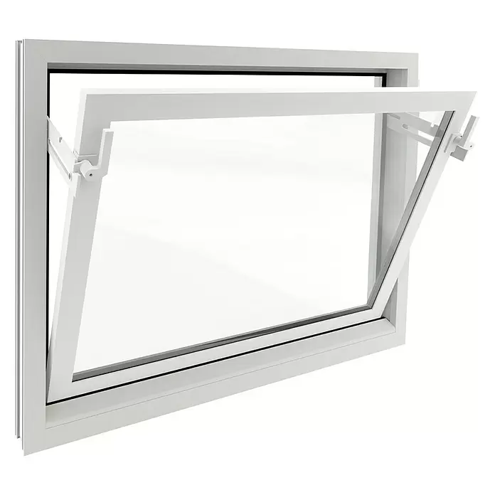 Solid Elements Kippfenster - B x H: 100 x 60 cm, Weiß - Diagonale Ansicht
