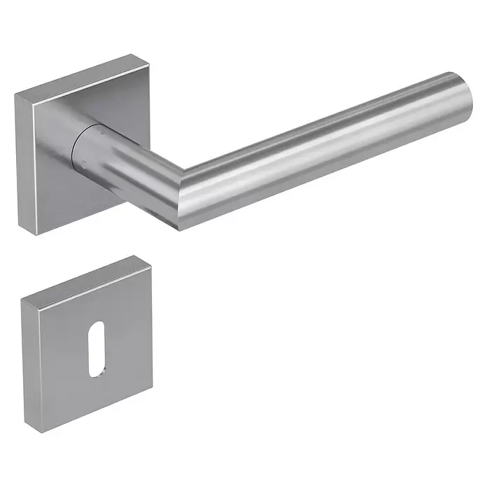 Diamond Doors Modern Zimmertürgarnitur Quattro - Matt, Buntbart BB - Diagonale Ansicht