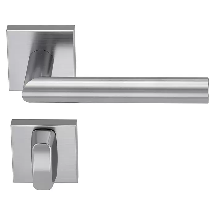 Diamond Doors Modern Zimmertürgarnitur WC Quattro - Matt, Schlitzkopf/Olive SK/OL - Vorderansicht