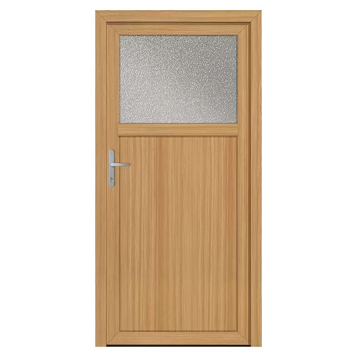 Solid Elements Nebeneingangstür Modell 8004 - 98 x 198 cm, DIN Anschlag: Links, Bergkiefer/Weiß - Vorderansicht