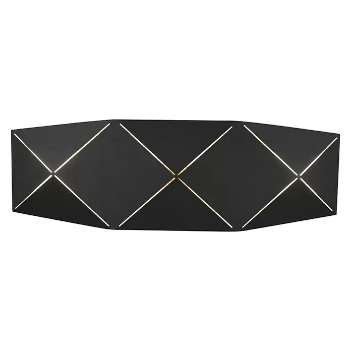 Zidna LED svjetiljka Zandor - 13 W, Crne boje - Pogled sprijeda