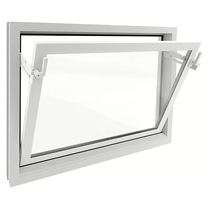 Solid Elements Kippfenster - B x H: 80 x 40 cm, Weiß - Diagonale Ansicht