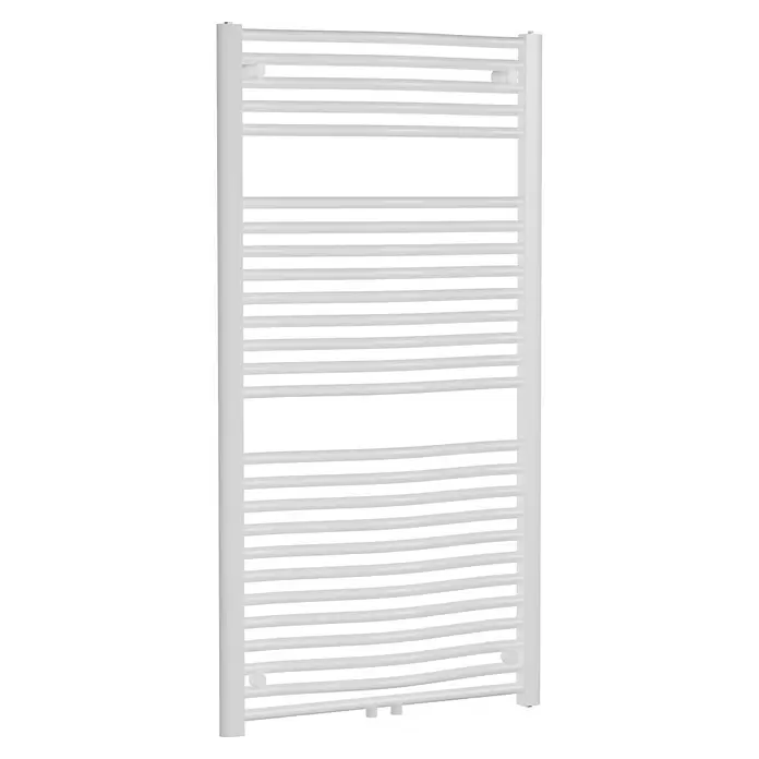 Admiral Badheizkörper Madrid - 60 x 121 cm, Mit Mittelanschluss, 750 W bei 75/65/20 °C, Weiß - Diagonale Ansicht