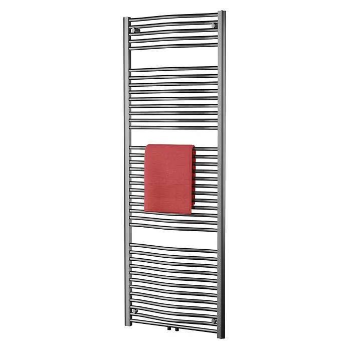 Admiral Badheizkörper Madrid - 60 x 177 cm, Mit Mittelanschluss, 1.090 W bei 75/65/20 °C, Chrom - Diagonale Ansicht