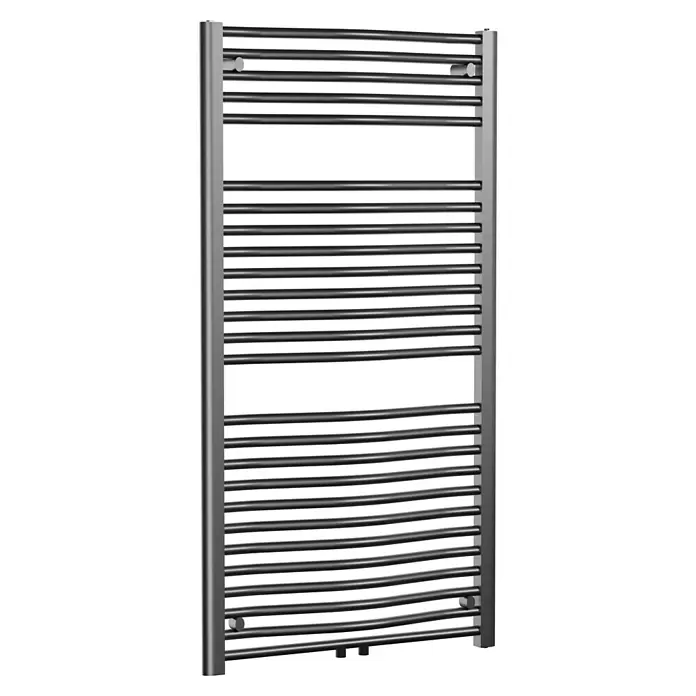 Admiral Badheizkörper Madrid - 60 x 121 cm, Mit Mittelanschluss, 750 W bei 75/65/20 °C, Chrom - Diagonale Ansicht