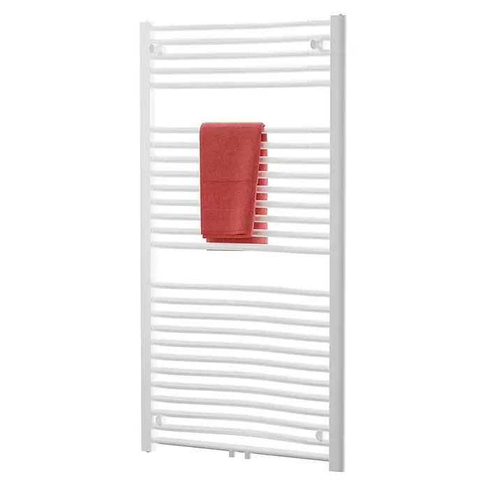 Admiral Badheizkörper Madrid - 60 x 121 cm, Mit Mittelanschluss, 750 W bei 75/65/20 °C, Weiß - Rückansicht