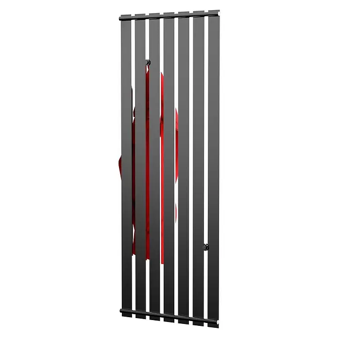 Admiral Designheizkörper Tokio - 55 x 150 cm, 799 W, Chrom Effekt - Diagonale Ansicht