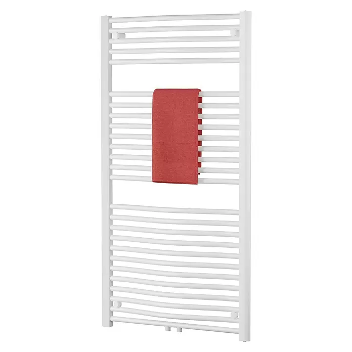 Admiral Badheizkörper Madrid - 60 x 121 cm, Mit Mittelanschluss, 750 W bei 75/65/20 °C, Weiß - Diagonale Ansicht