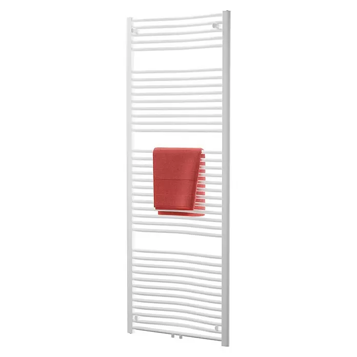 Admiral Badheizkörper Madrid - 60 x 177 cm, Mit Mittelanschluss, 1.090 W bei 75/65/20 °C, Weiß - Rückansicht