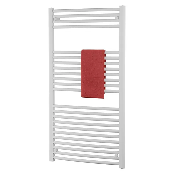 Admiral Kupaonski radijator Kairo - 60 x 117 cm, 615 W, Bijele boje - Dijagonalni pogled